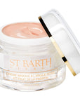 Ligne St. Barth Cream Mask With Pink Clay and Passion Fruit 50 ml with lid off to the side