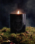 Harris Reed Charred Rose Candle 10 oz shown burning