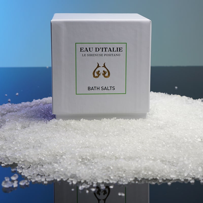 Eau d&#39;Italie Bath Salts box only sitting on a pile of the the bath salts