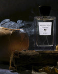 ALTAIA Any Day Now Eau de Parfum - Beauty shot product on top of log with incense bowl in background