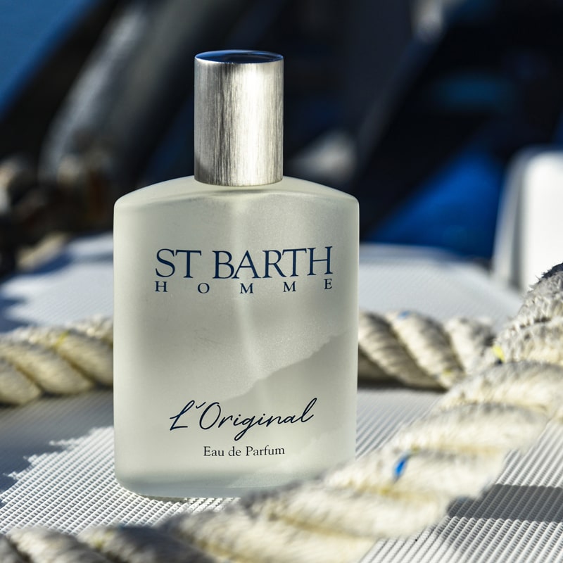 St. Barth Homme L'Original Eau de Parfum shown in a nautical setting